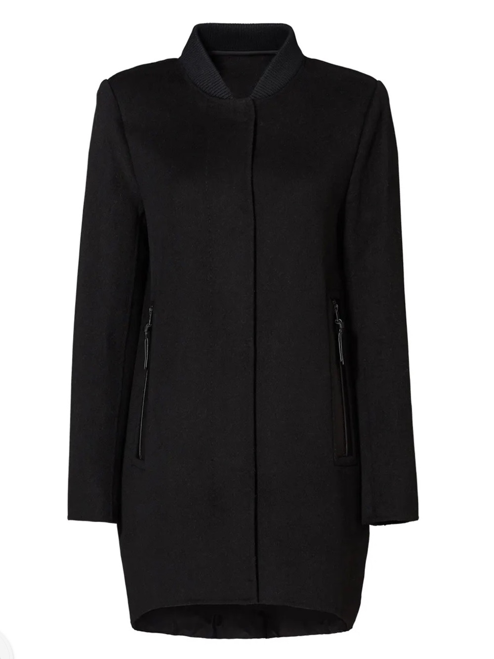 10 Crosby Derek Lam Black Wool Puffer Coat